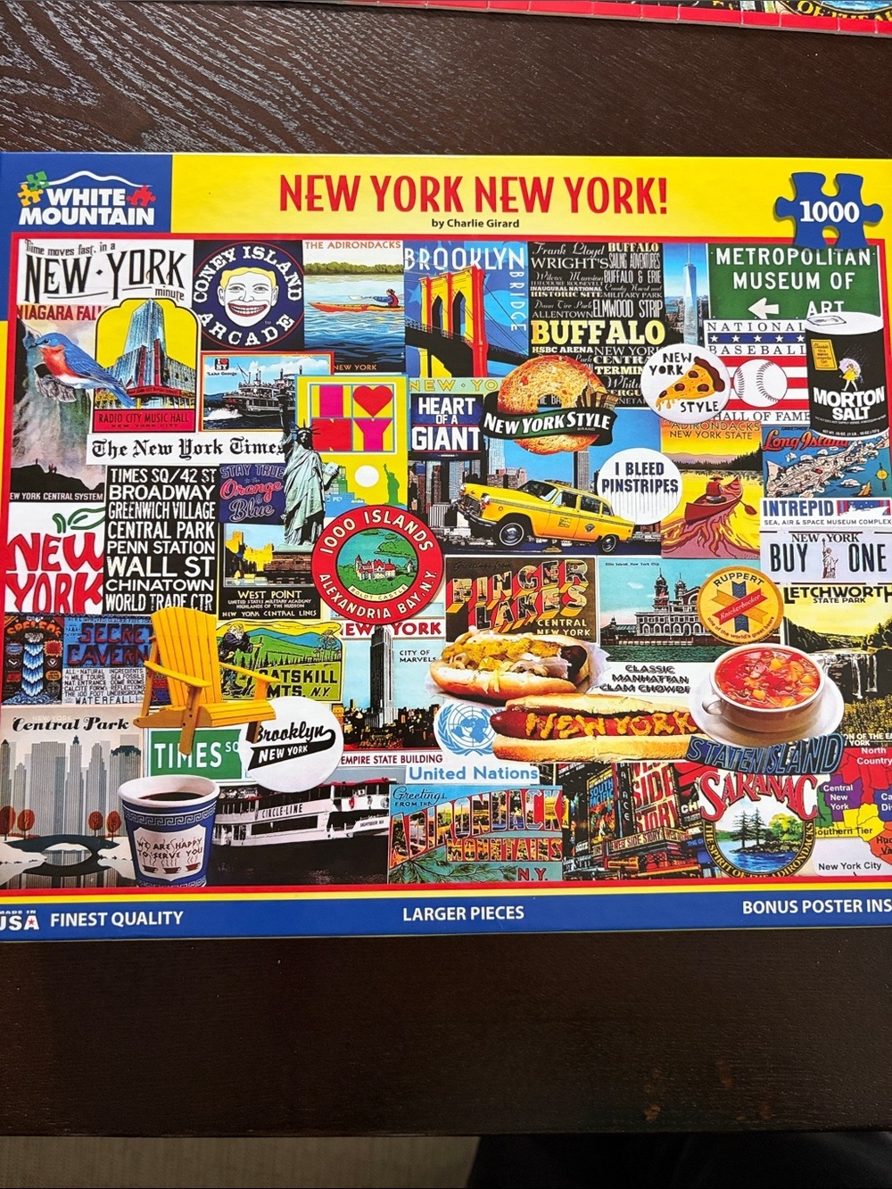 White Mountain Multicolor New York Icons Collage Puzzle
